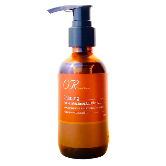 Calming facial massage oil is an organic, natural skin moisturizer for sensitive skins.
