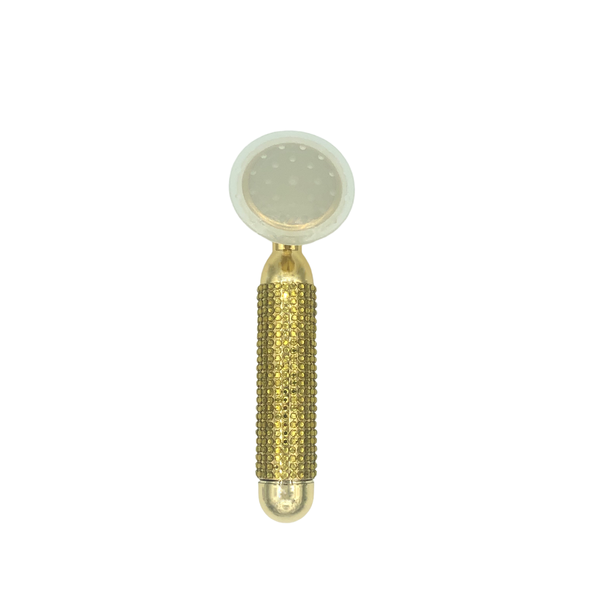 Pulsating facial massager used with a skin care product to help absorption.