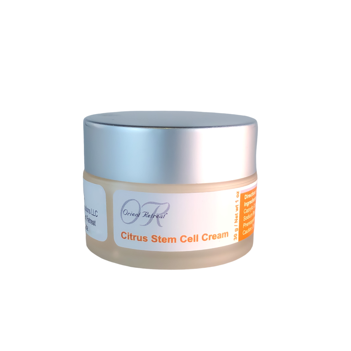 Citrus stem cell facial cream with highly concentrated hyaluronic acid and active ingredients to repair skin.