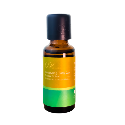 An organic essential oil blend to help restore the contour of your body, with bergamot, fennel, and rose geranium.