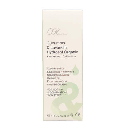 Cucumber and Lavender hydrosol packaging.