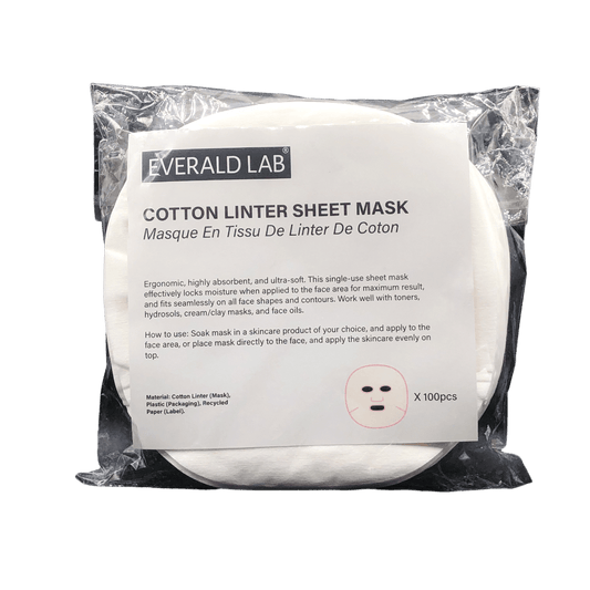 Cotton Linter Sheet Mask 100pcs/Pack - Everald LabSkin Care